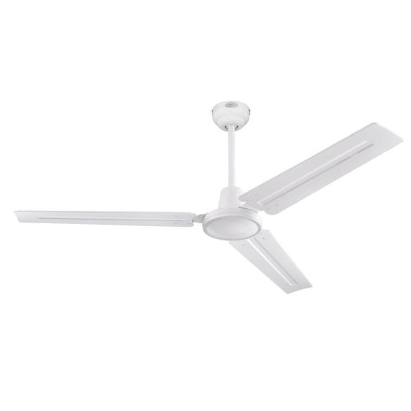 Westinghouse Jax Industrial-Style 56" 3-Blade White Indoor Ceiling Fan, Remote 7237900